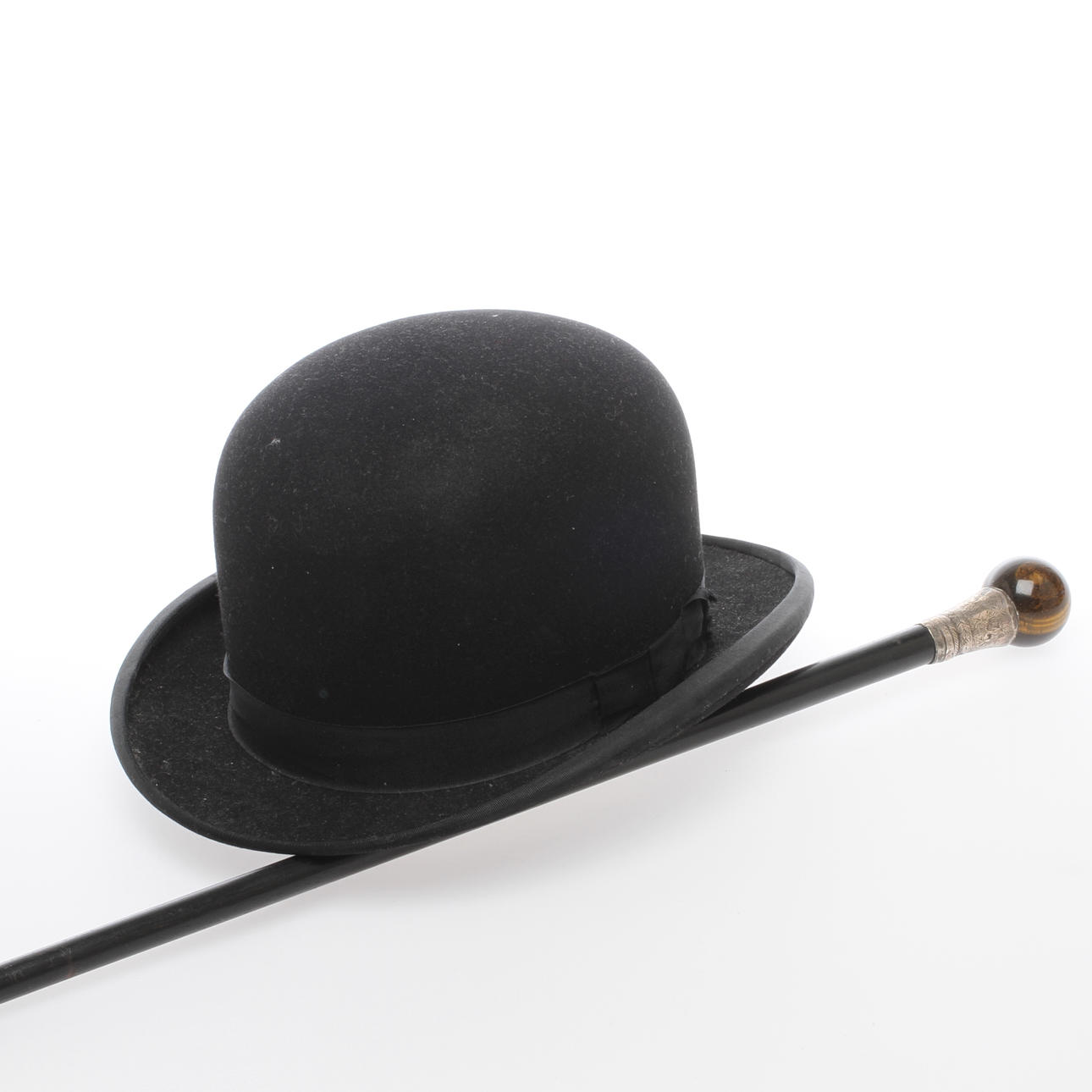 KÄPP, med silverbeslag samt PLOMMONSTOP, 1900-tal.