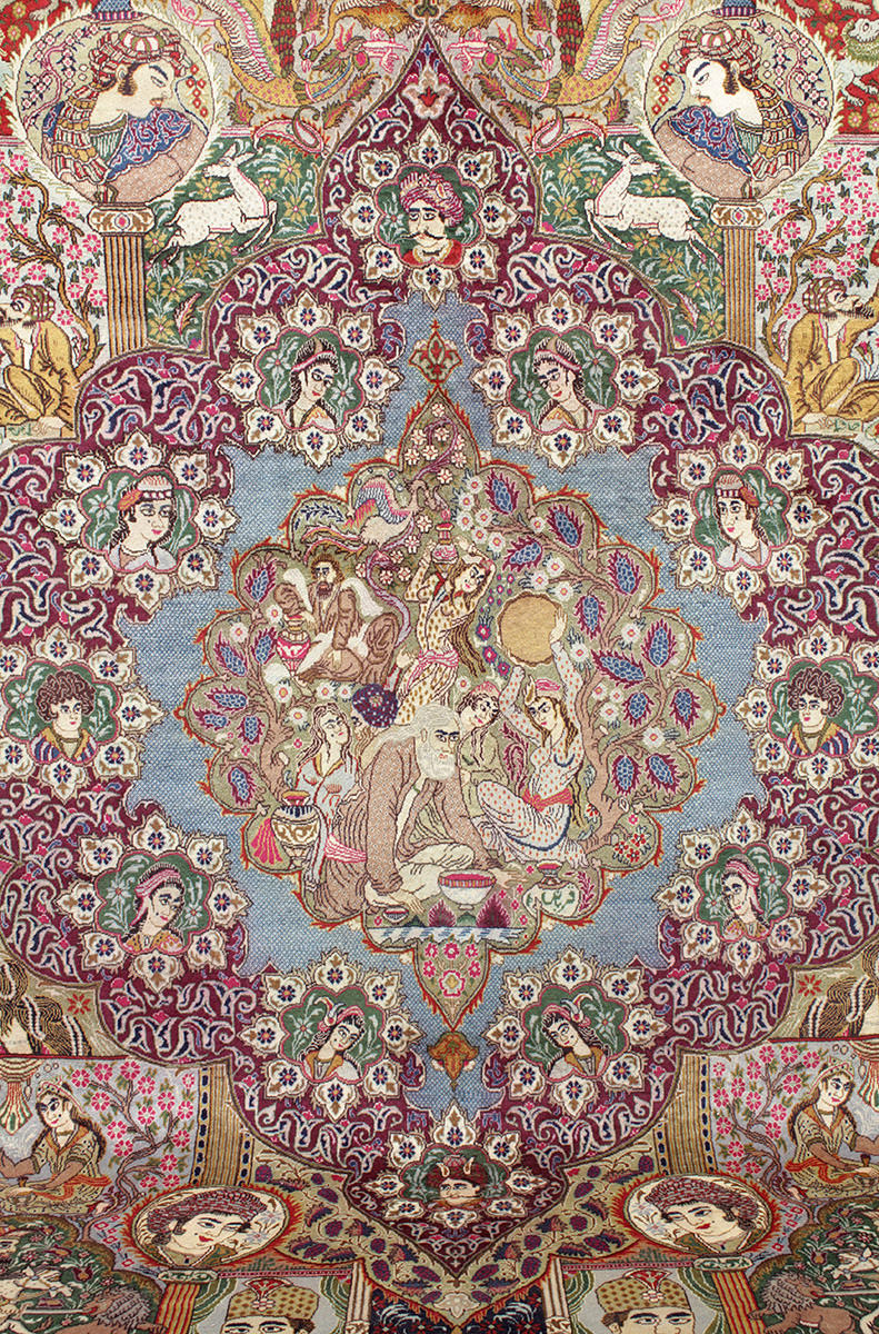 MATTA, Orientalisk, figural Kashmar, 390 x 296 cm.