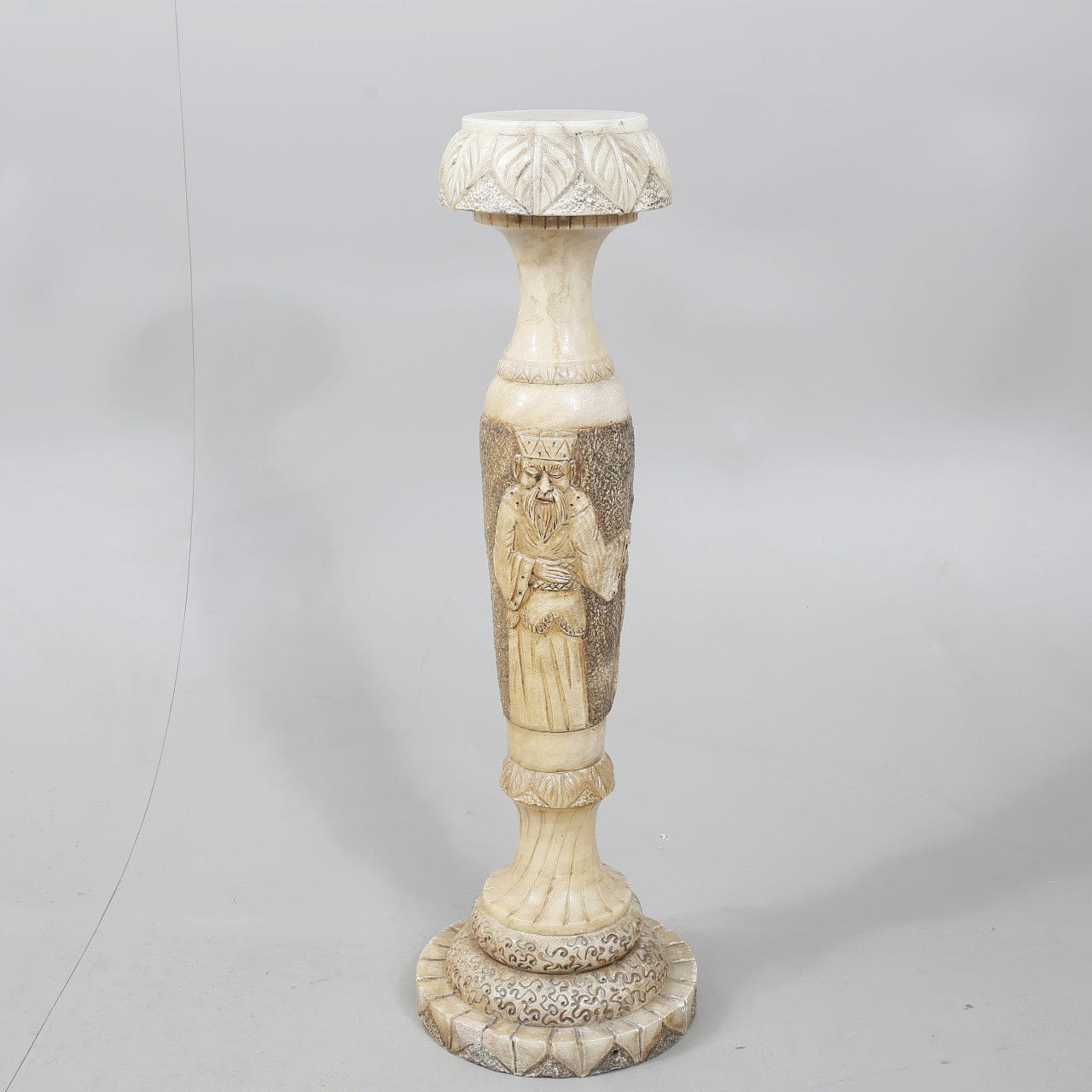 LÁMPARA DE PIE, alabastro, 1900.