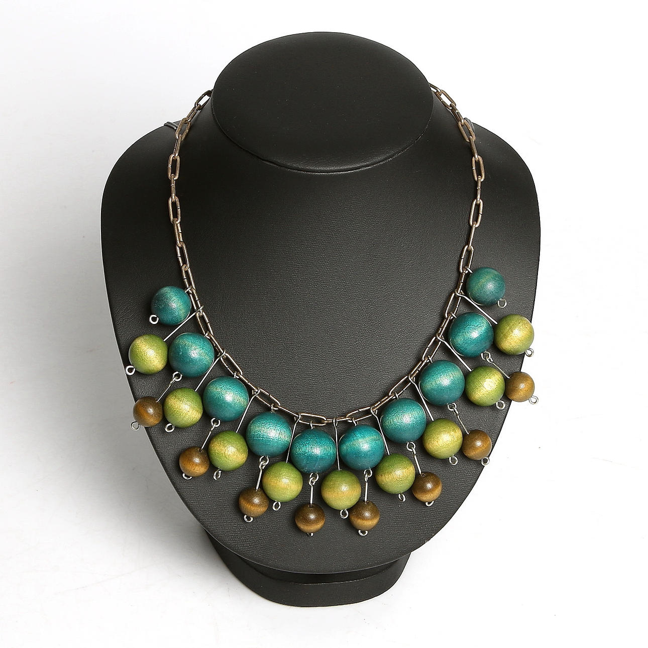 COLLIER, trä samt metall, Kaija Aarikka, Finland. 1900-tal.