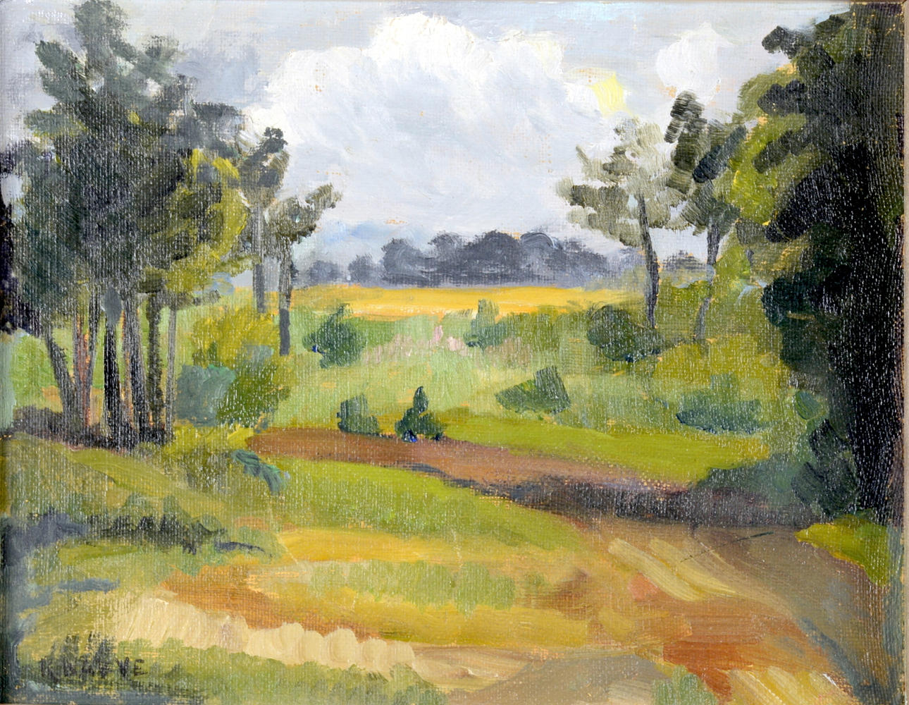 NILS FOLKE KNAFVE. Olja på pannå.