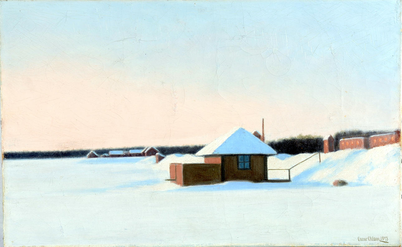 OSCAR OHLSON. Olja på duk.