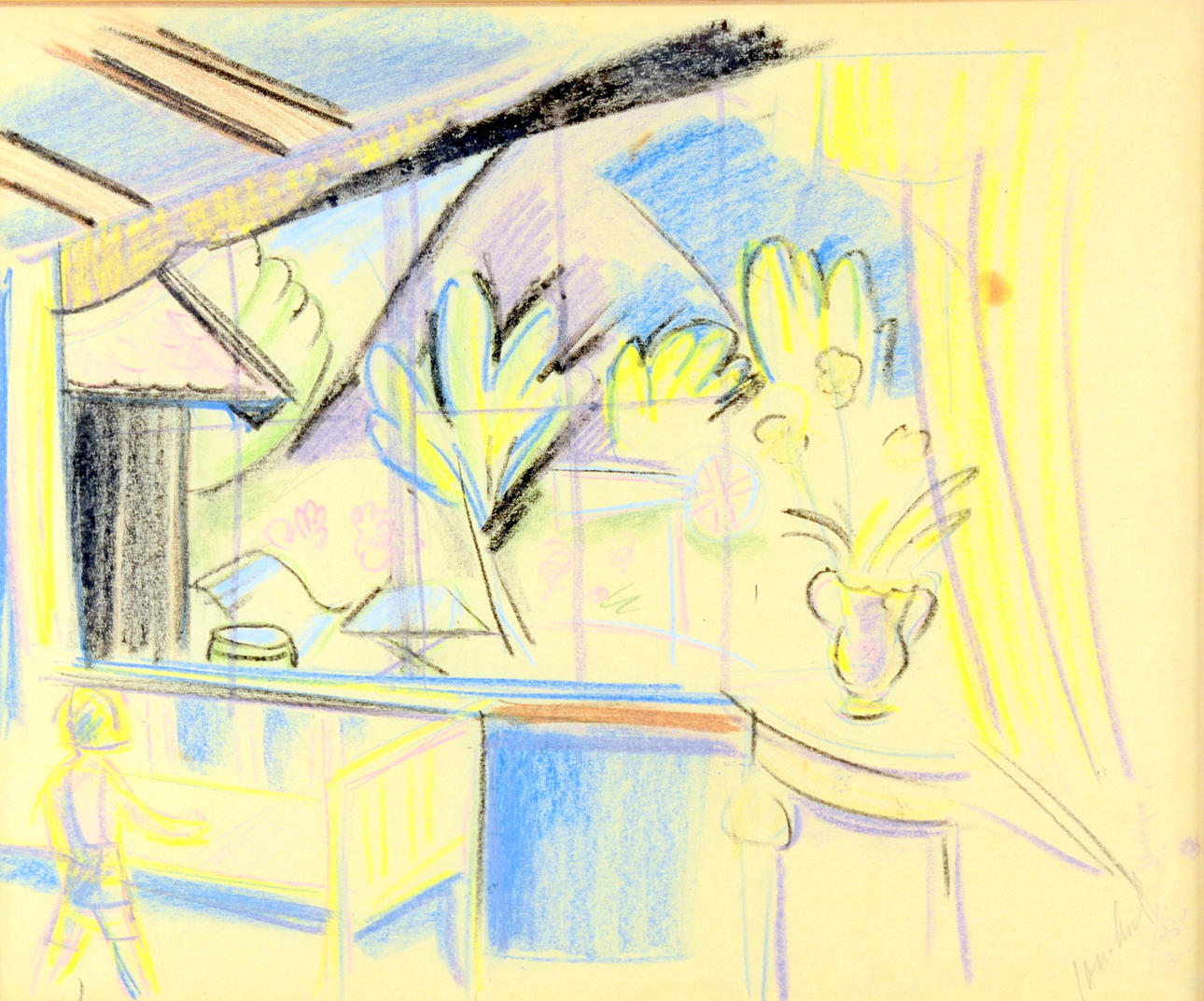 JOHN JON-AND. Pastell.