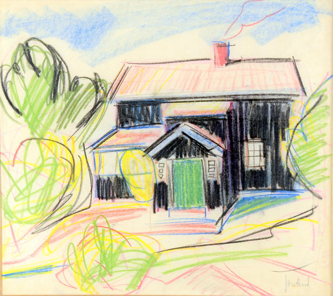 JOHN JON-AND. Pastell.