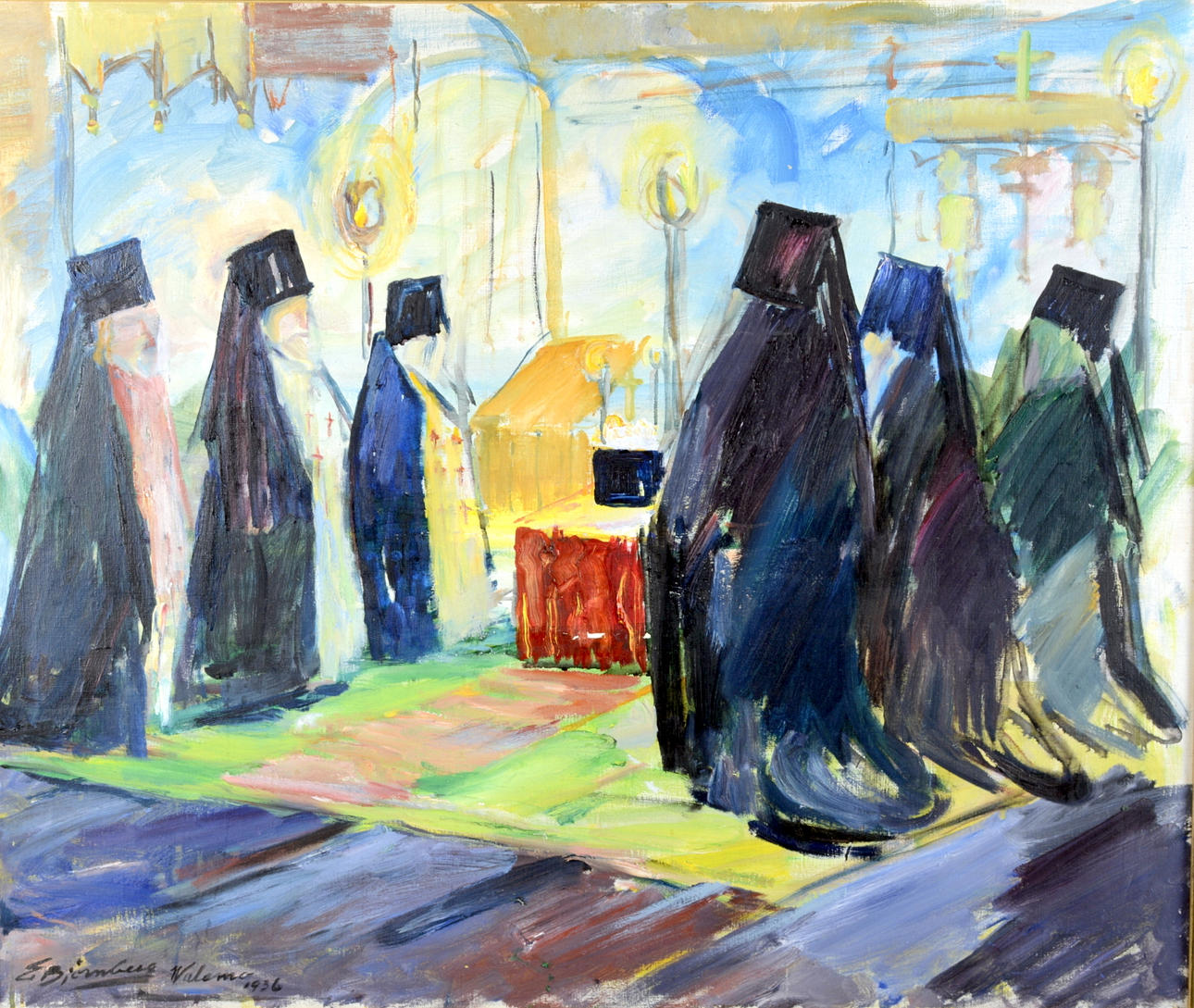 EVALD BJÖRNBERG. Olja på duk.