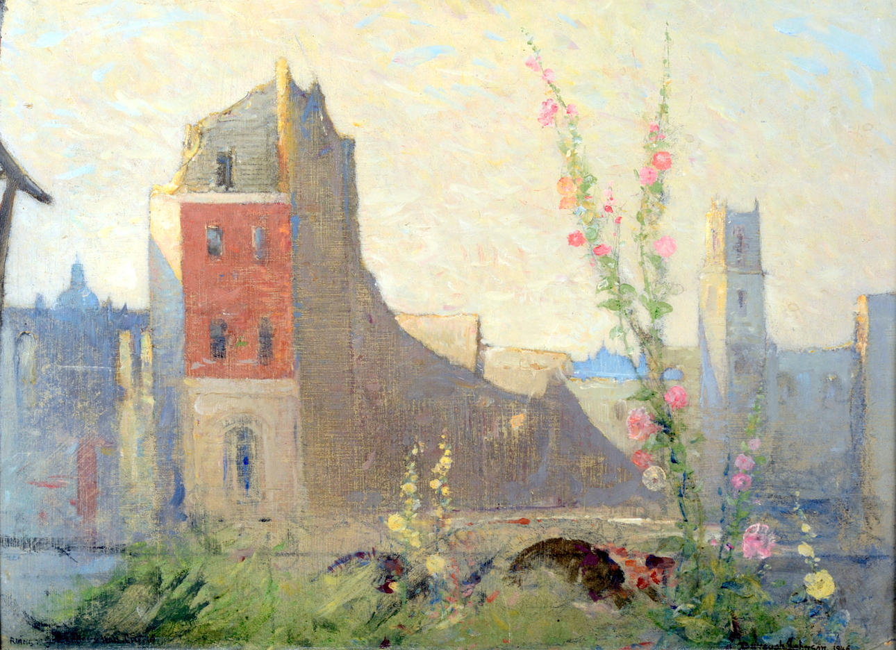 ERNEST BOROUGH JOHNSON. Olja på pannå.