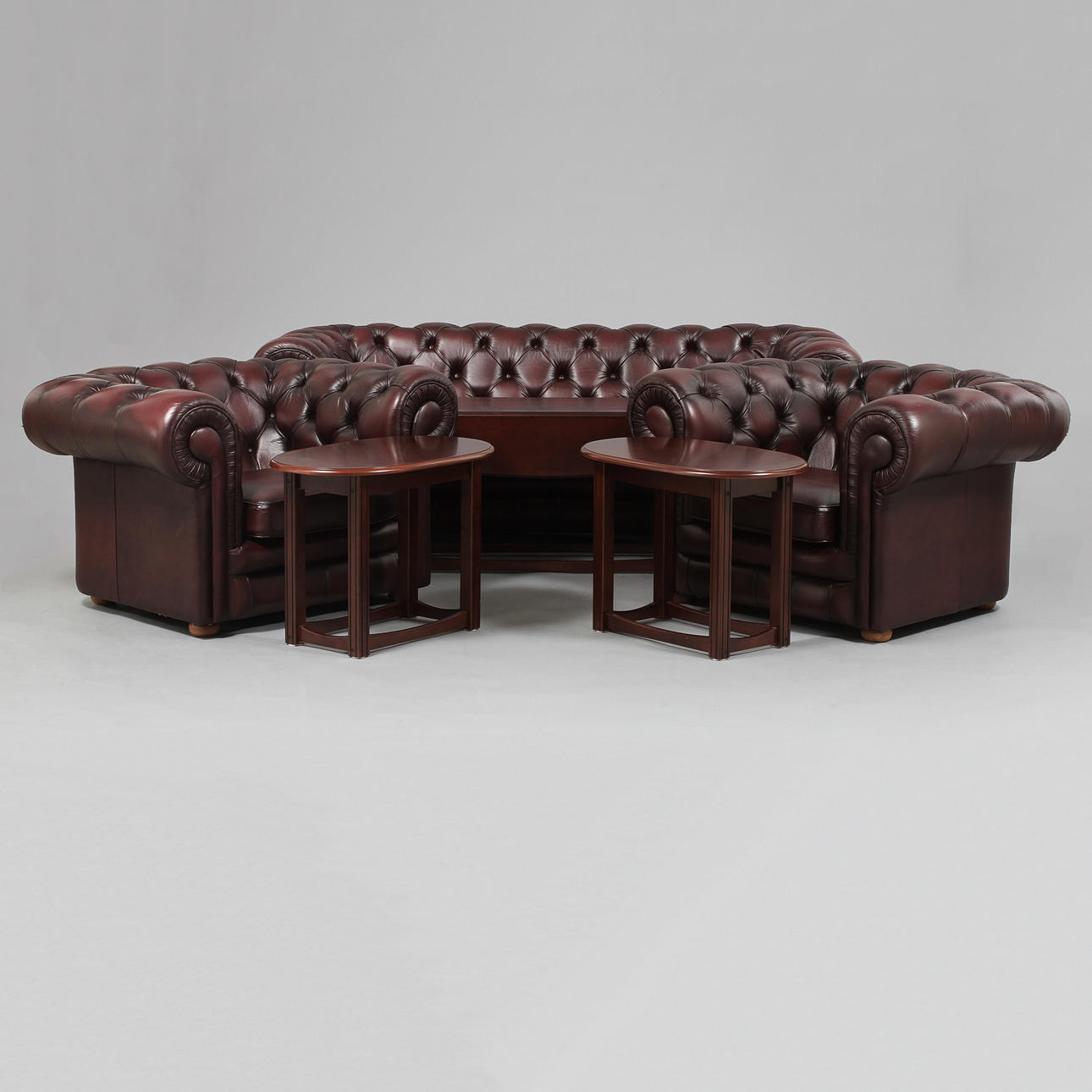 MÖBELGRUPP, 6 delar, Chesterfieldmodell.