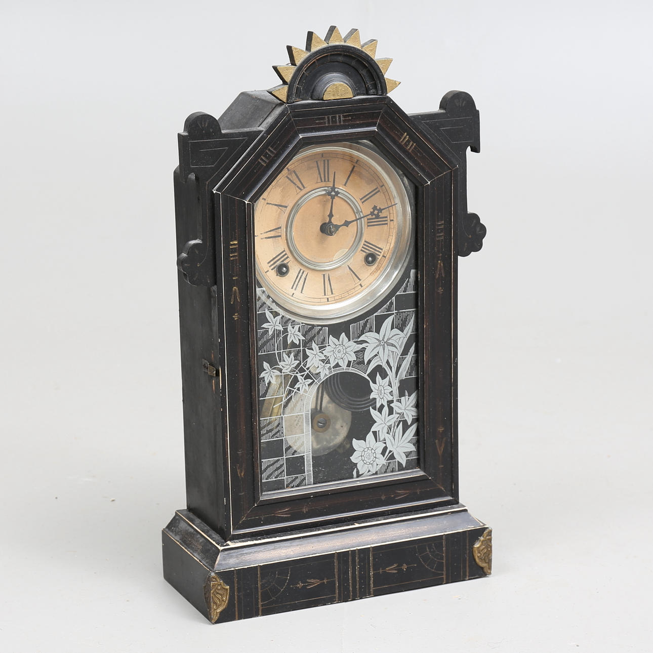 BORDSPENDYL, L. Gilbert Clock Company, USA, 1880-tal.