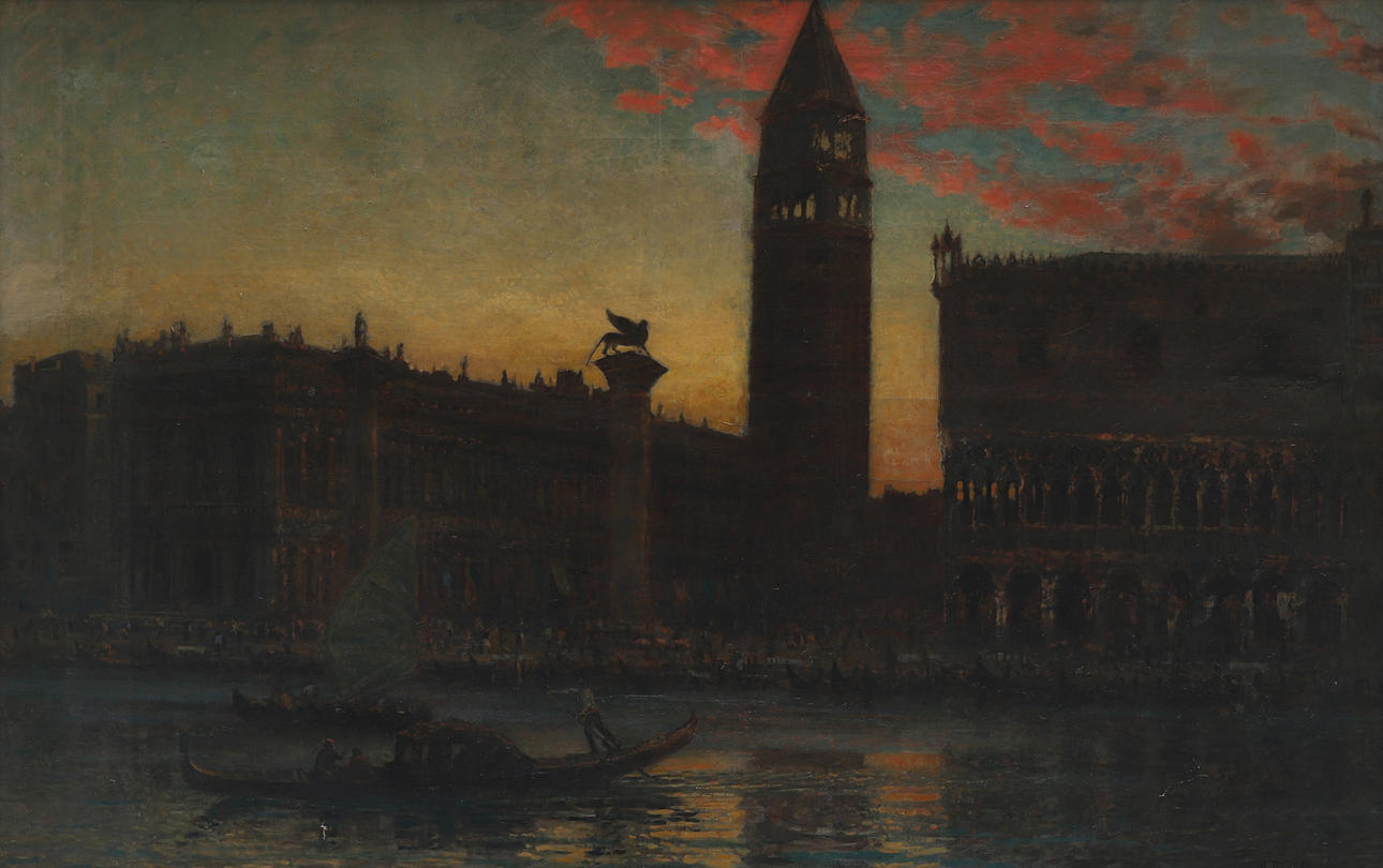 ARTHUR SEVERN. Oil on canvas, signed.