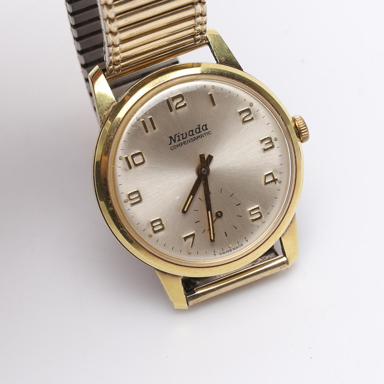 BRACELET WATCH, steel, Nivada Compensamatic.