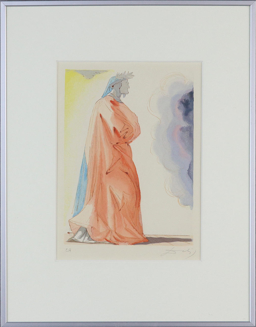 SALVADOR DALÍ. Lithograph EA religious motif, signed. (4). Art