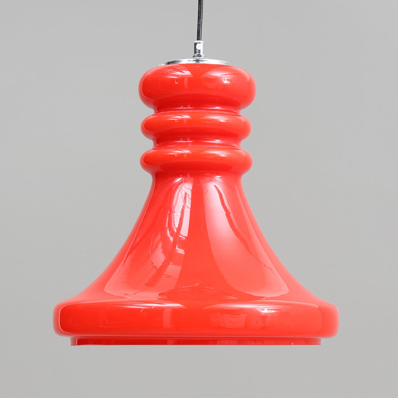 TAKLAMPA, glas, troligen Flygsfors, 1900-talets andra hälft.