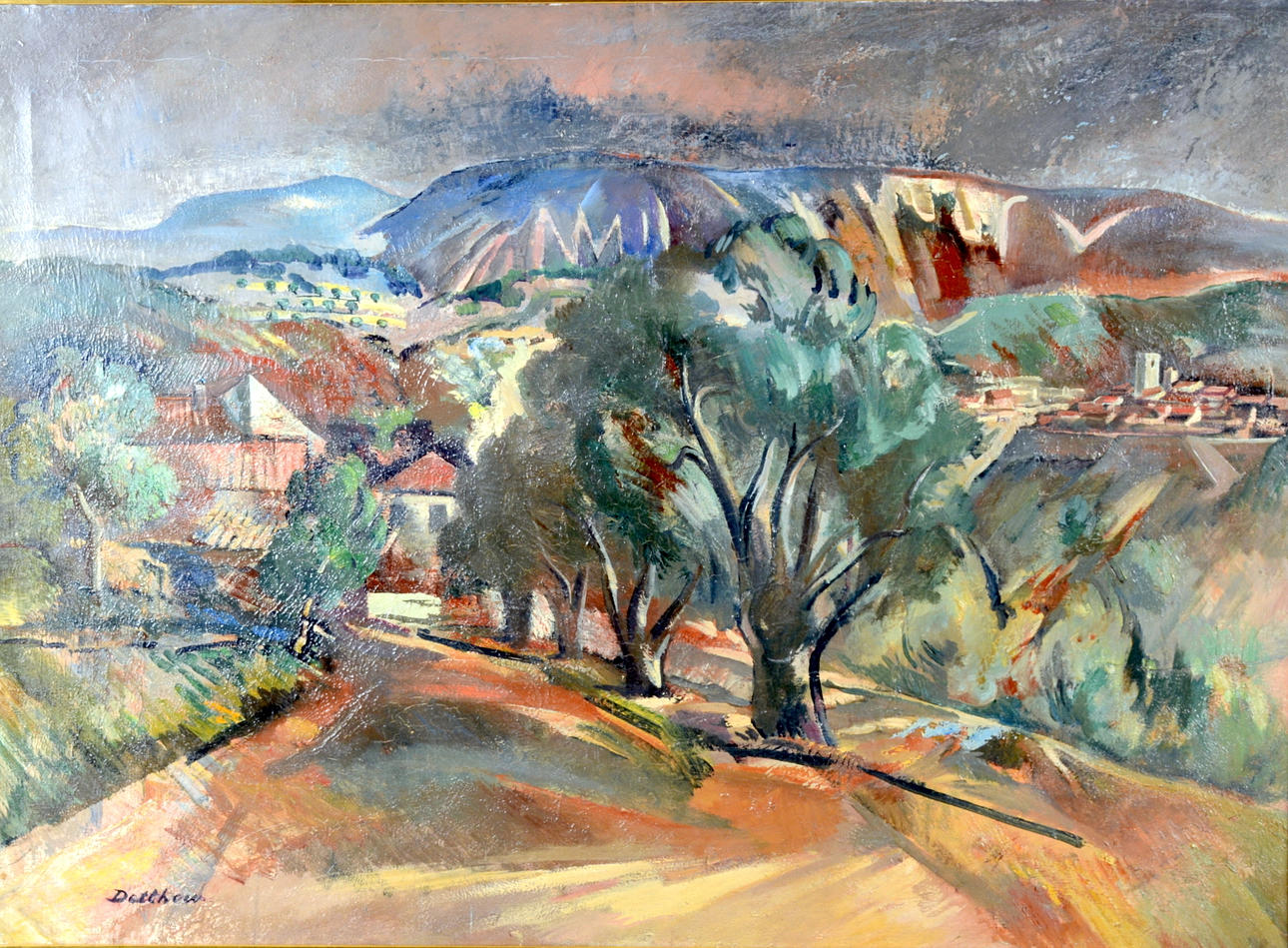 ERIK DETTHOW. Olja på duk.