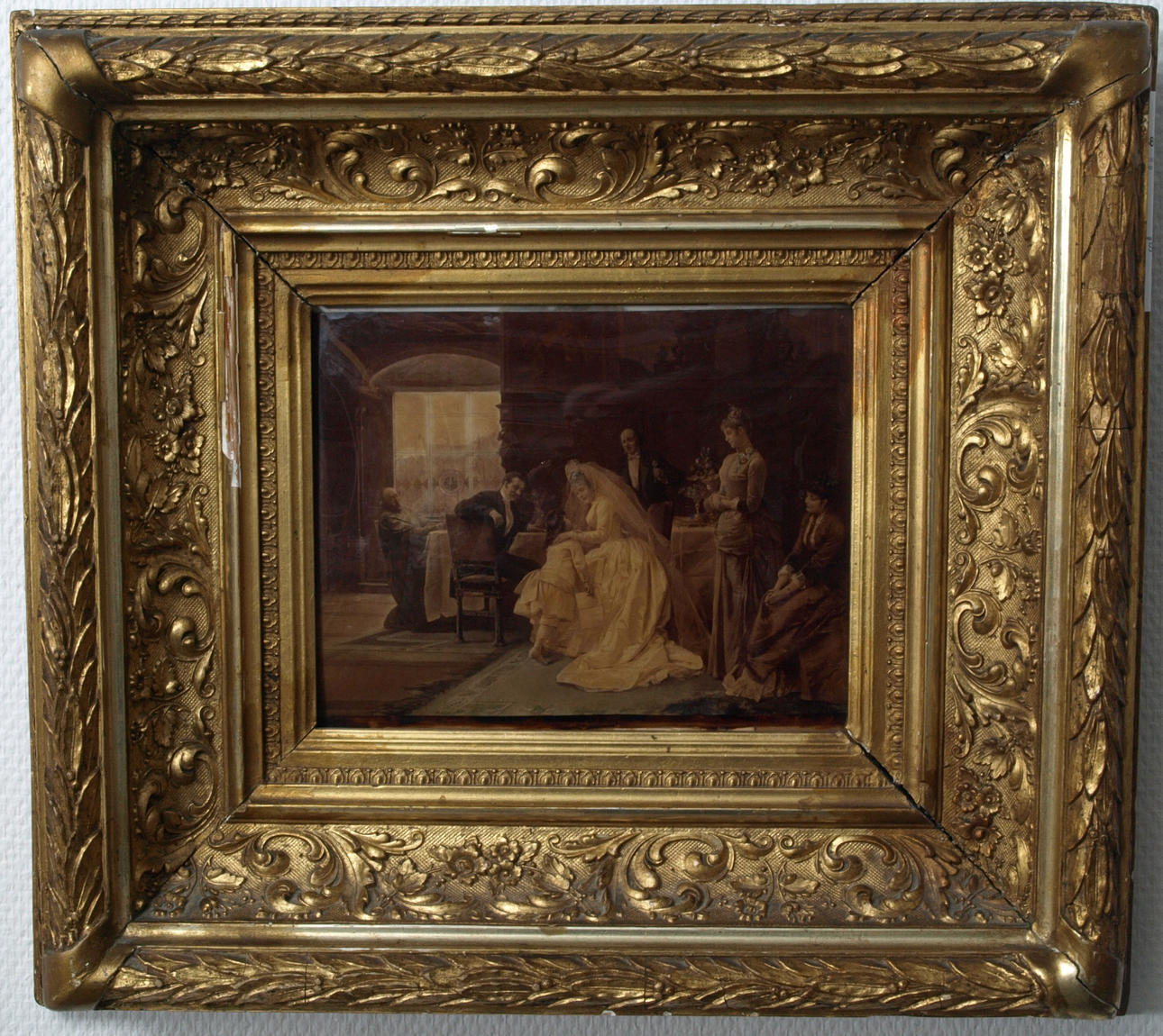 OIDENTIFIERAD KONSTNÄR, modell glasmålning, 1800-talets sista kvartal.