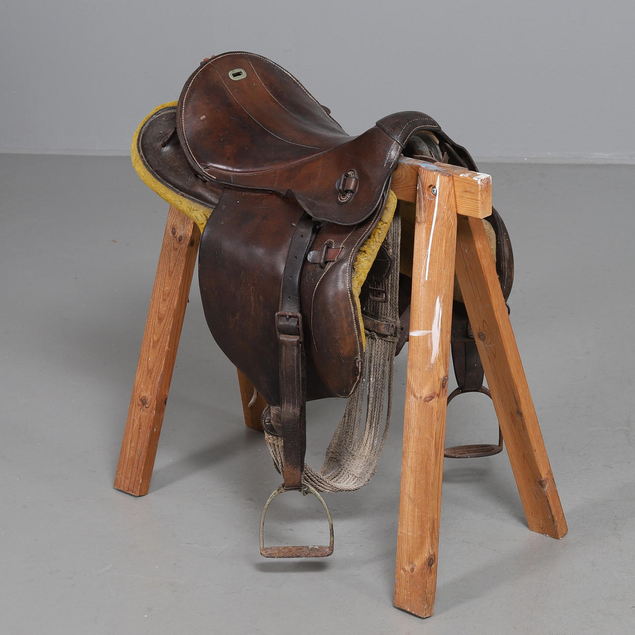 Cavalry saddle, early 20th century.