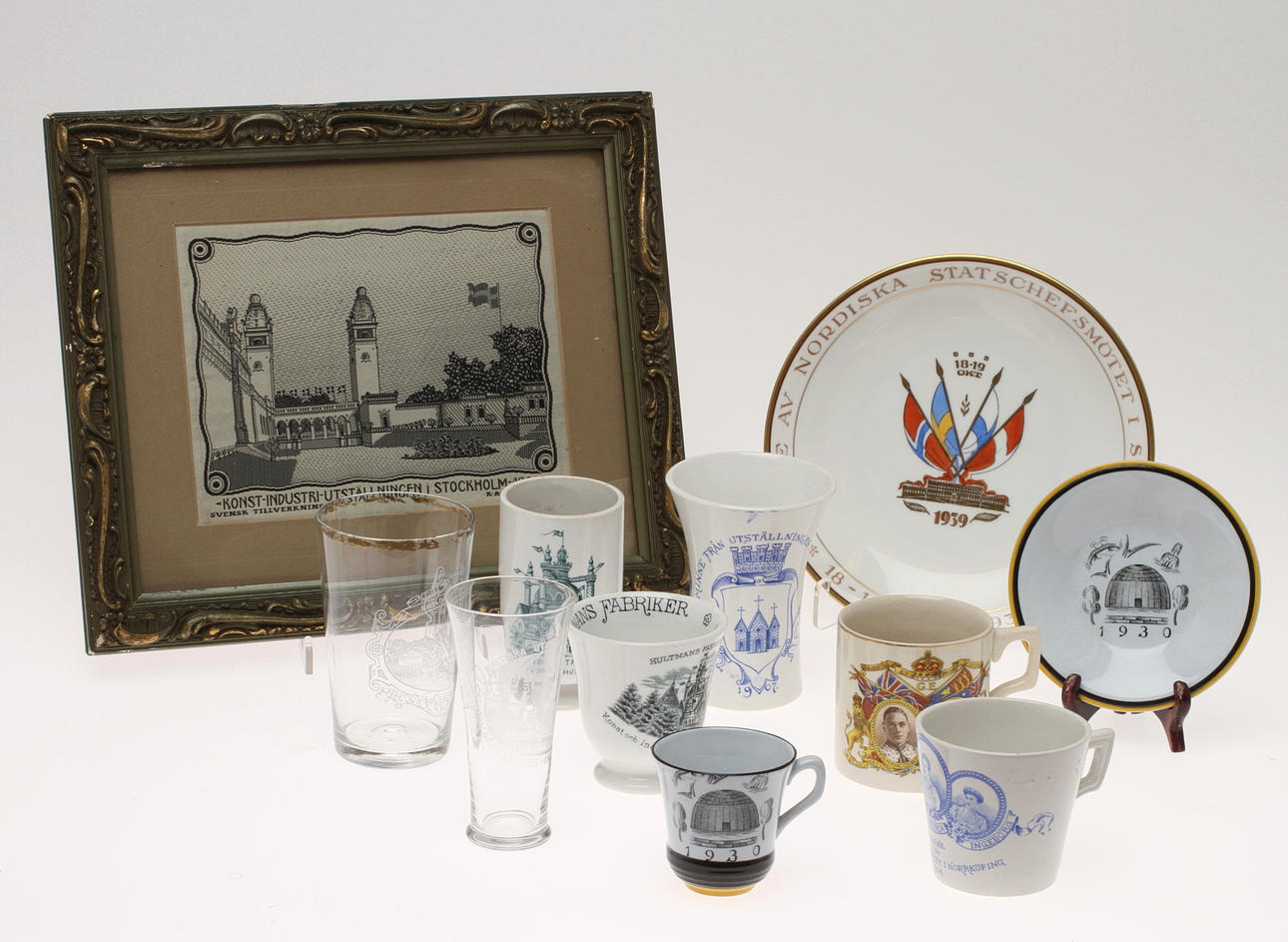 PARTI MEMORABILIA, bla. Stockholms Utställningen, 18 & 1900-tal.