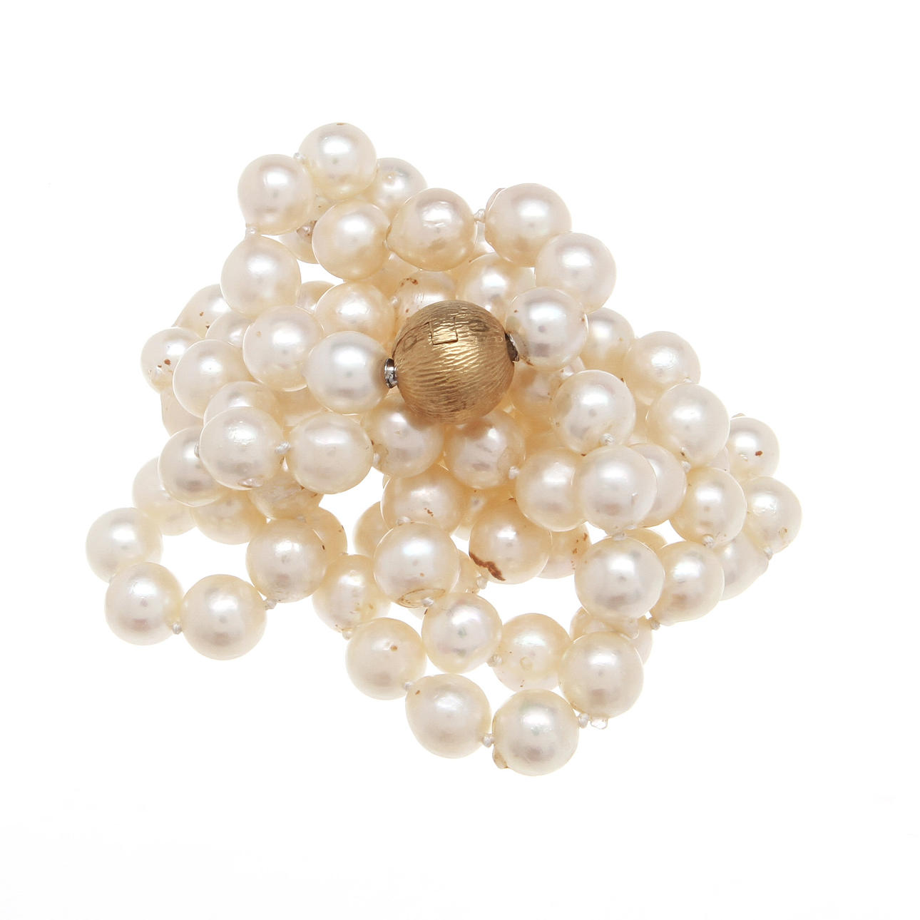 PÄRLCOLLIER, 18k guldlås, Ole Lynggaard, Danmark.