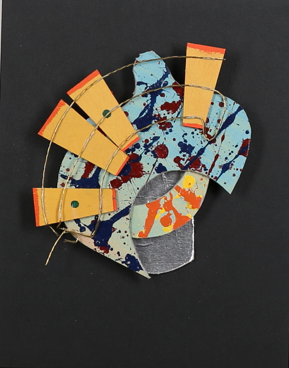 MIKA ALLAN BOOK. Komposition, Väggrelief/mixed media, Signerad.