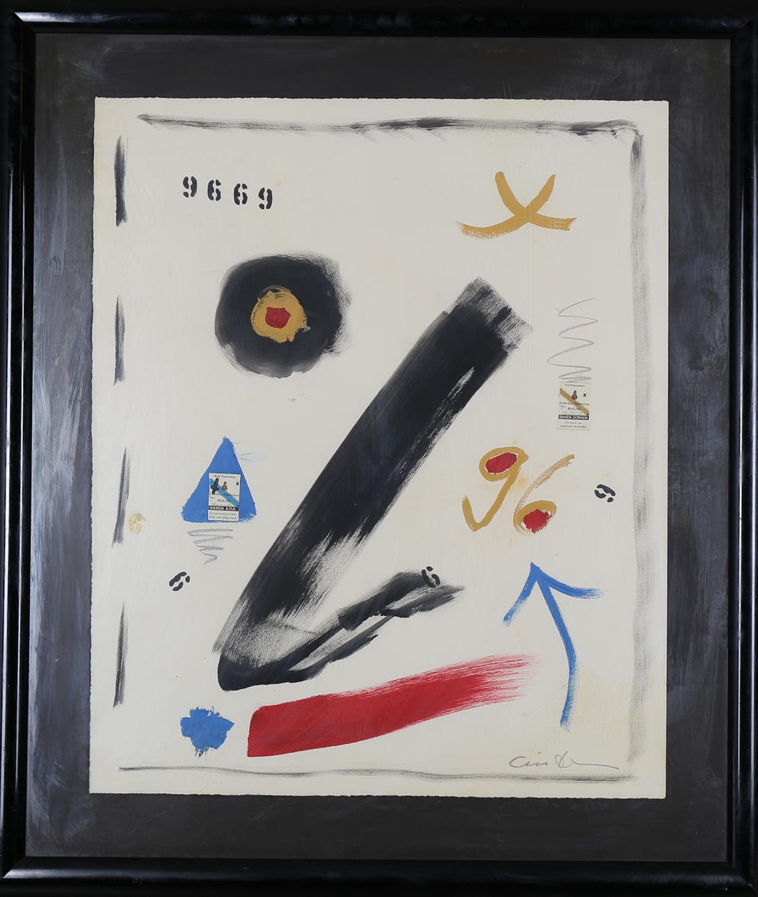 LARS LINDÉN. Collage, Komposition, Signerad Lindén.