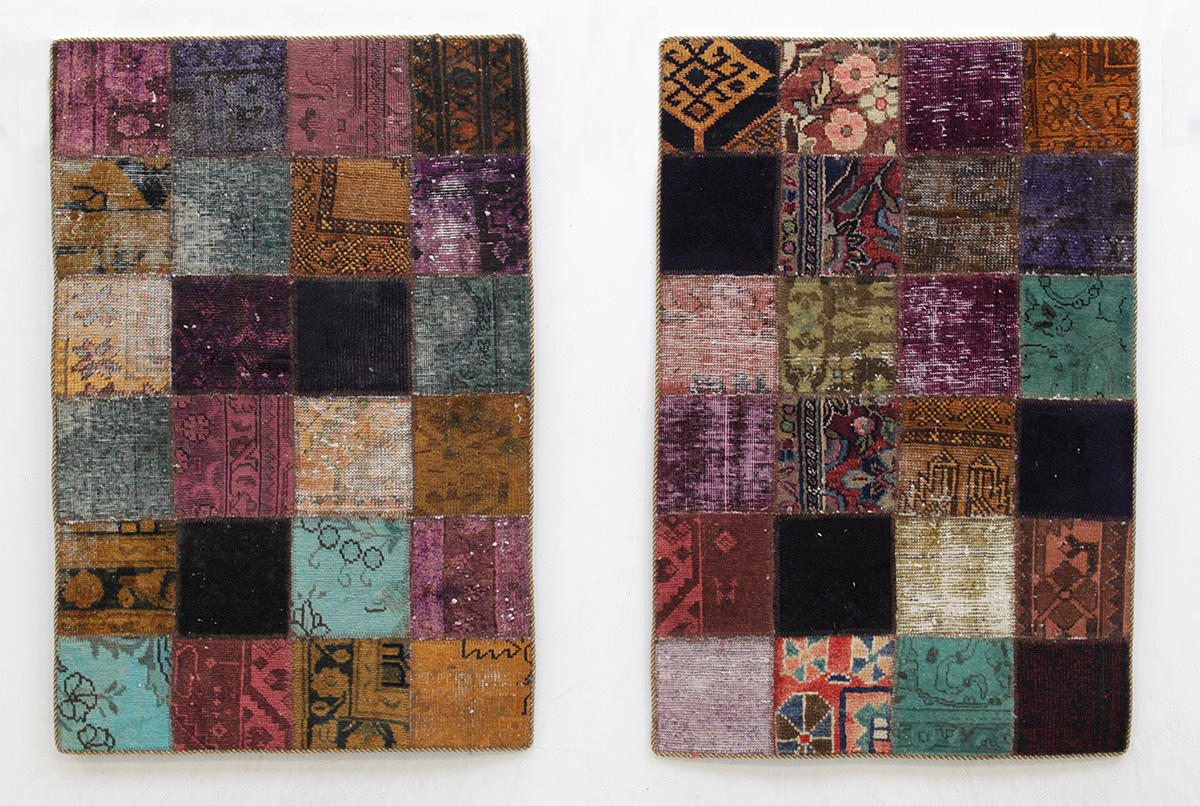 MATTOR, 2 st, sängmattor, patchwork, 120 x 80 samt 120 x 80 cm.