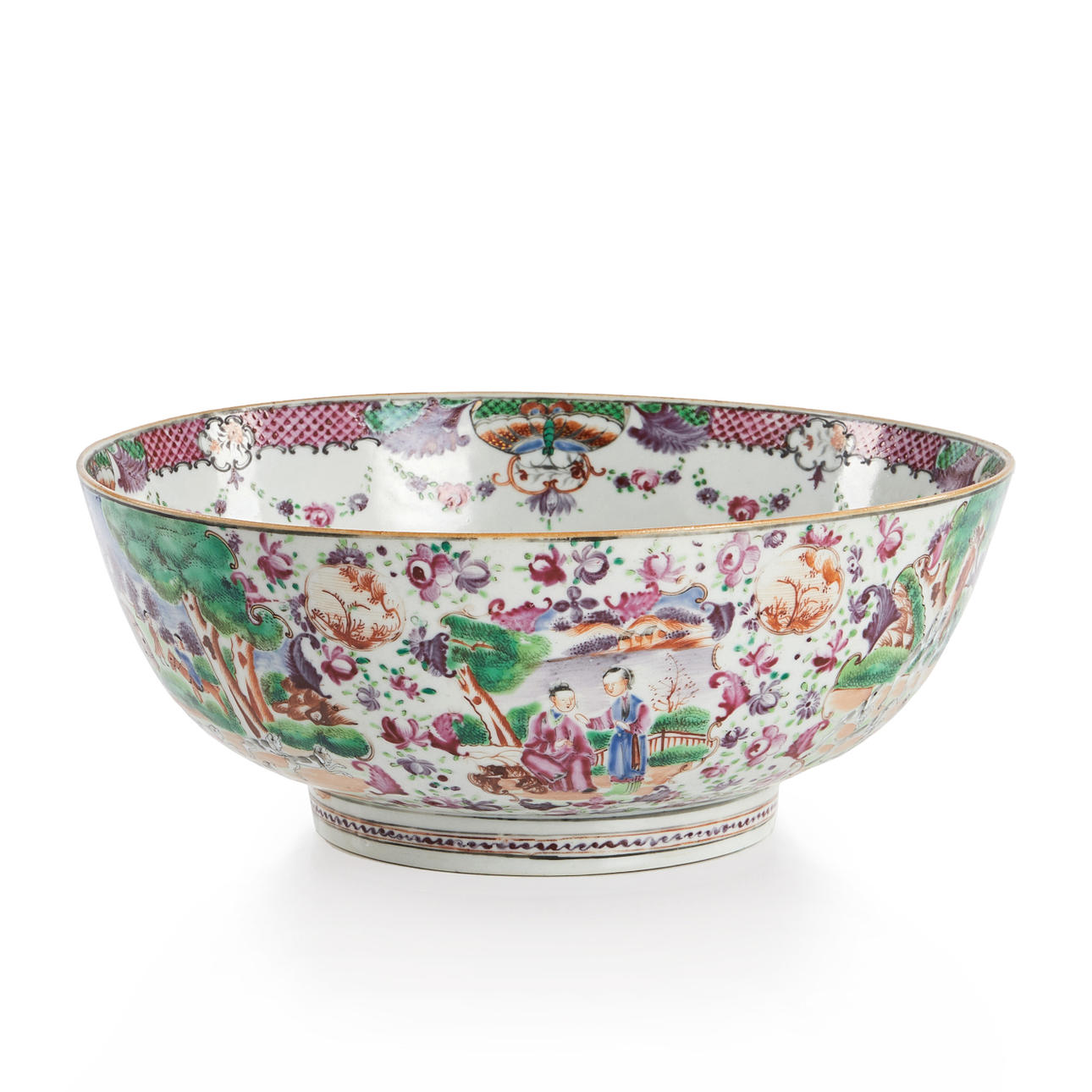 a-chinese-family-rose-porcelain-hunting-scene-punch-bowl-asiatica
