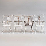 KARMSTOLAR 4 st, Windsormodell, 1900-talets andra hälft.