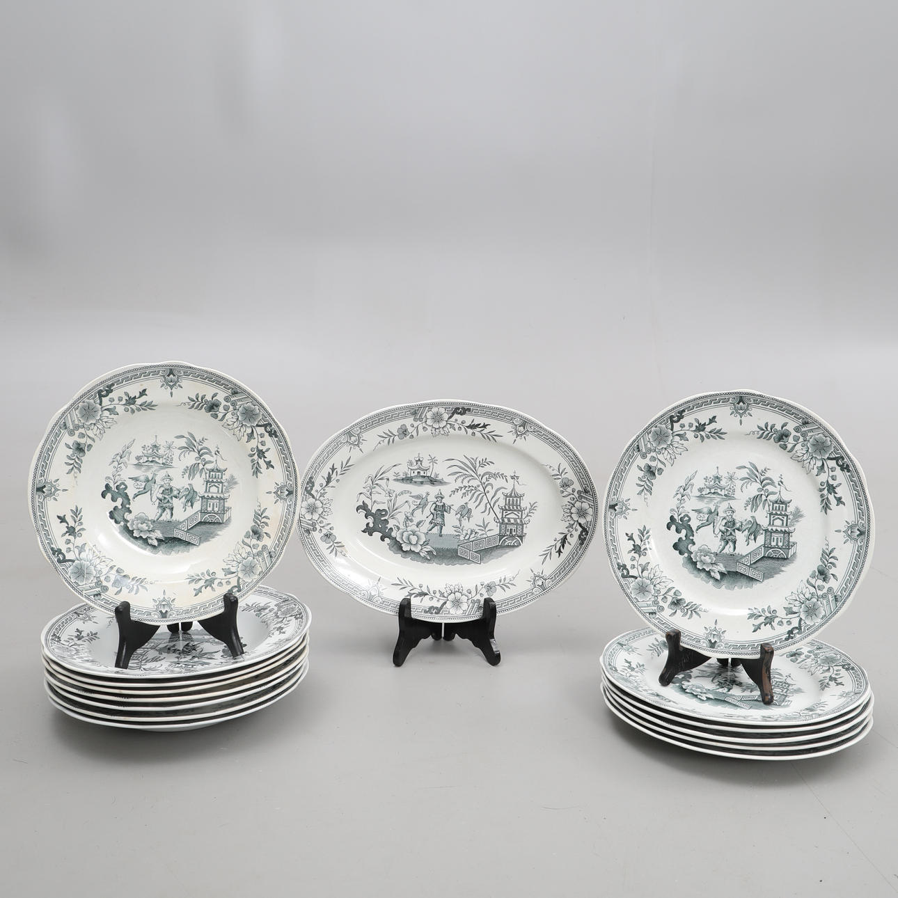 SERVISDELAR, 19 st, "Singapore", Rörstrand.