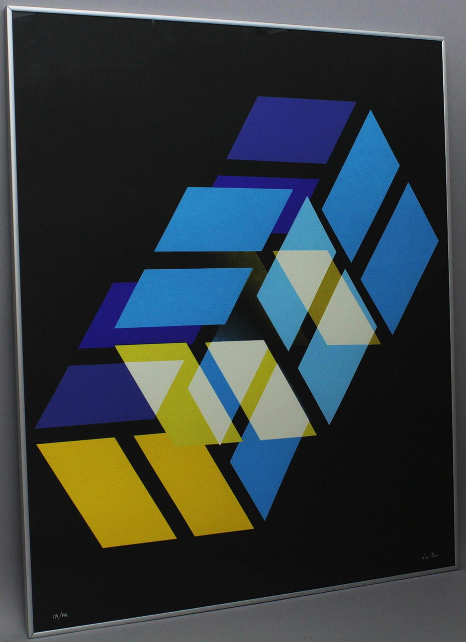 LEO REIS. Komposition. Färgserigrafi. Signerad. 119/199.