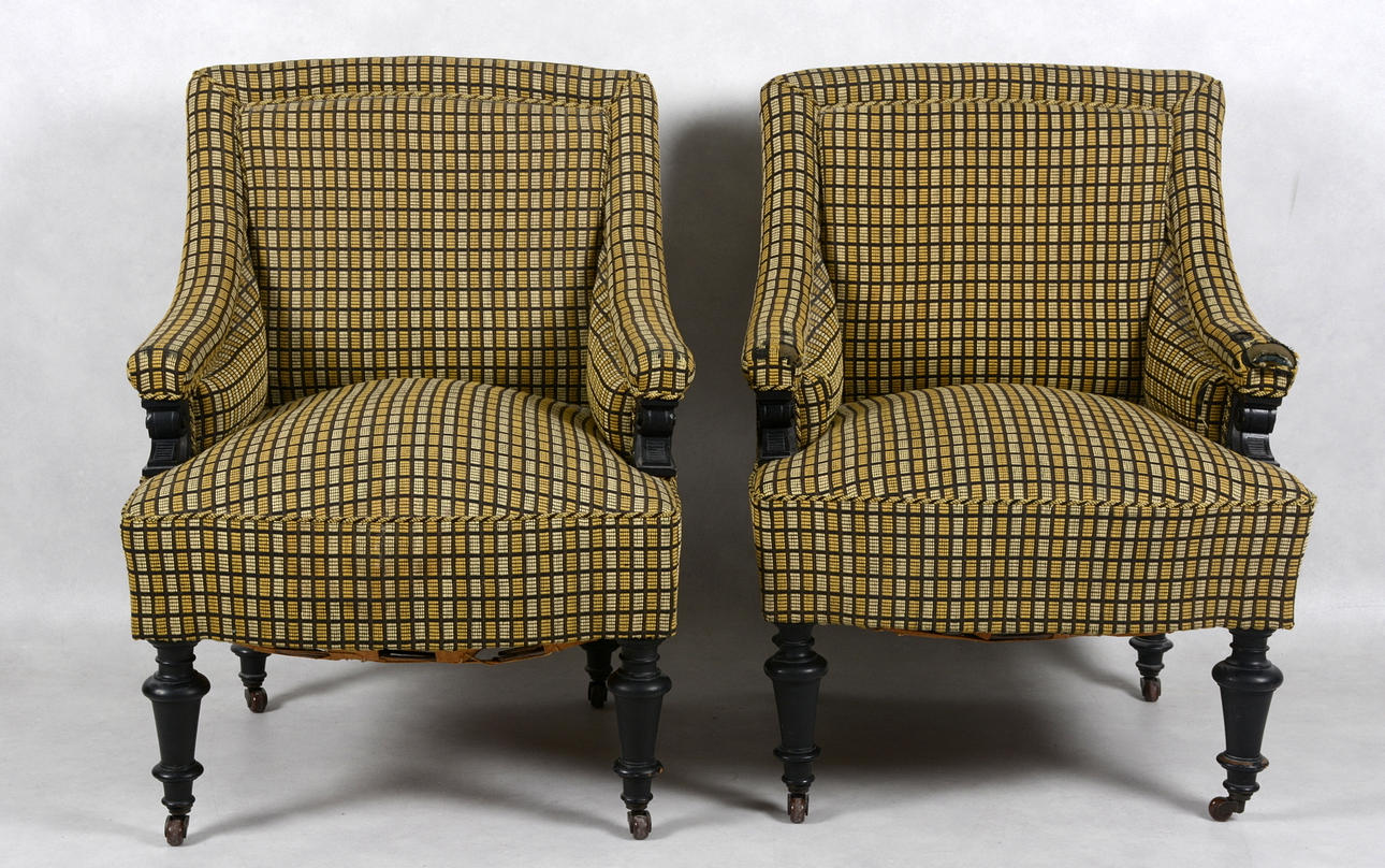 FÅTÖLJER 1 par, 1800/1900-tal.