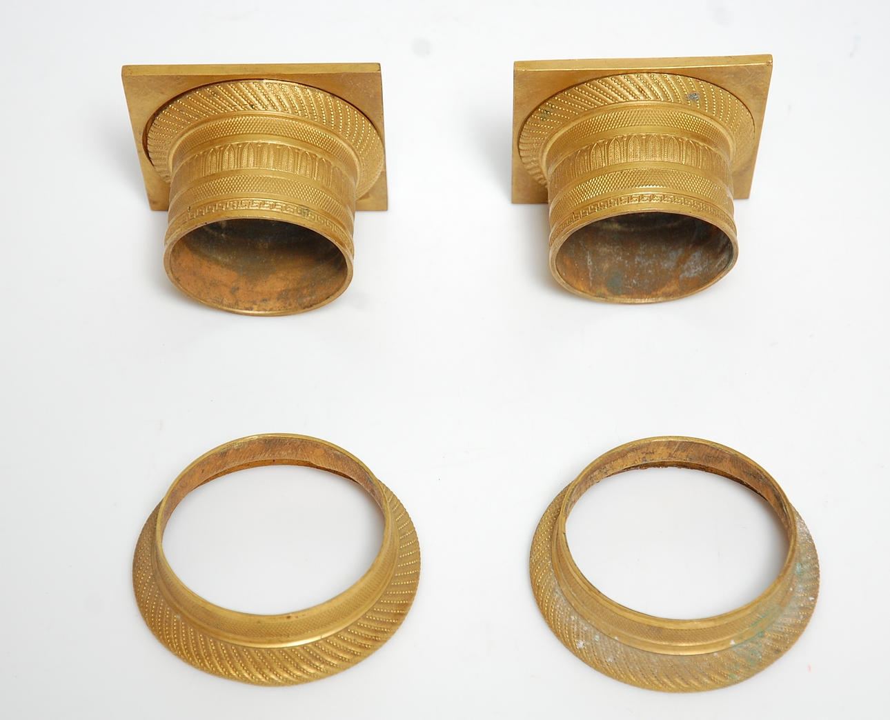 DEKORATION TILL KARL- JOHAN MÖBEL, 6 delar brons, 1800-talets första hälft.