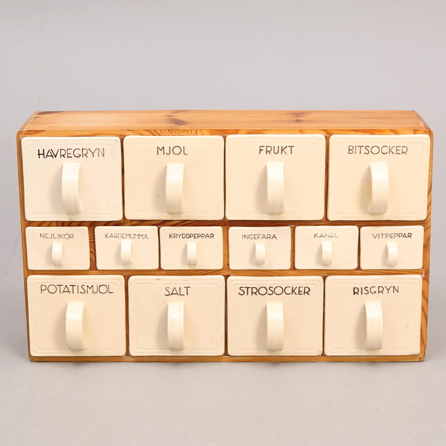 KRYDDSTÄLL, keramik/trä, Reda, 1900-tal.