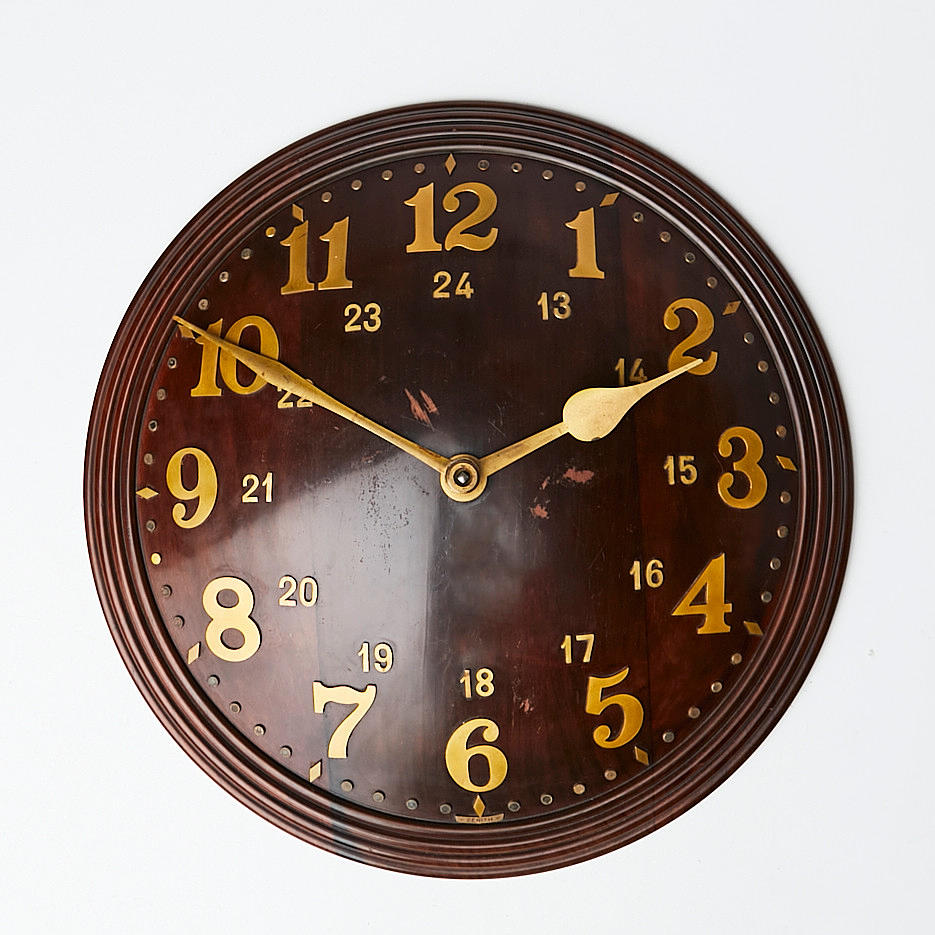 RELOJ DE PARED, madera, reloj cenital.