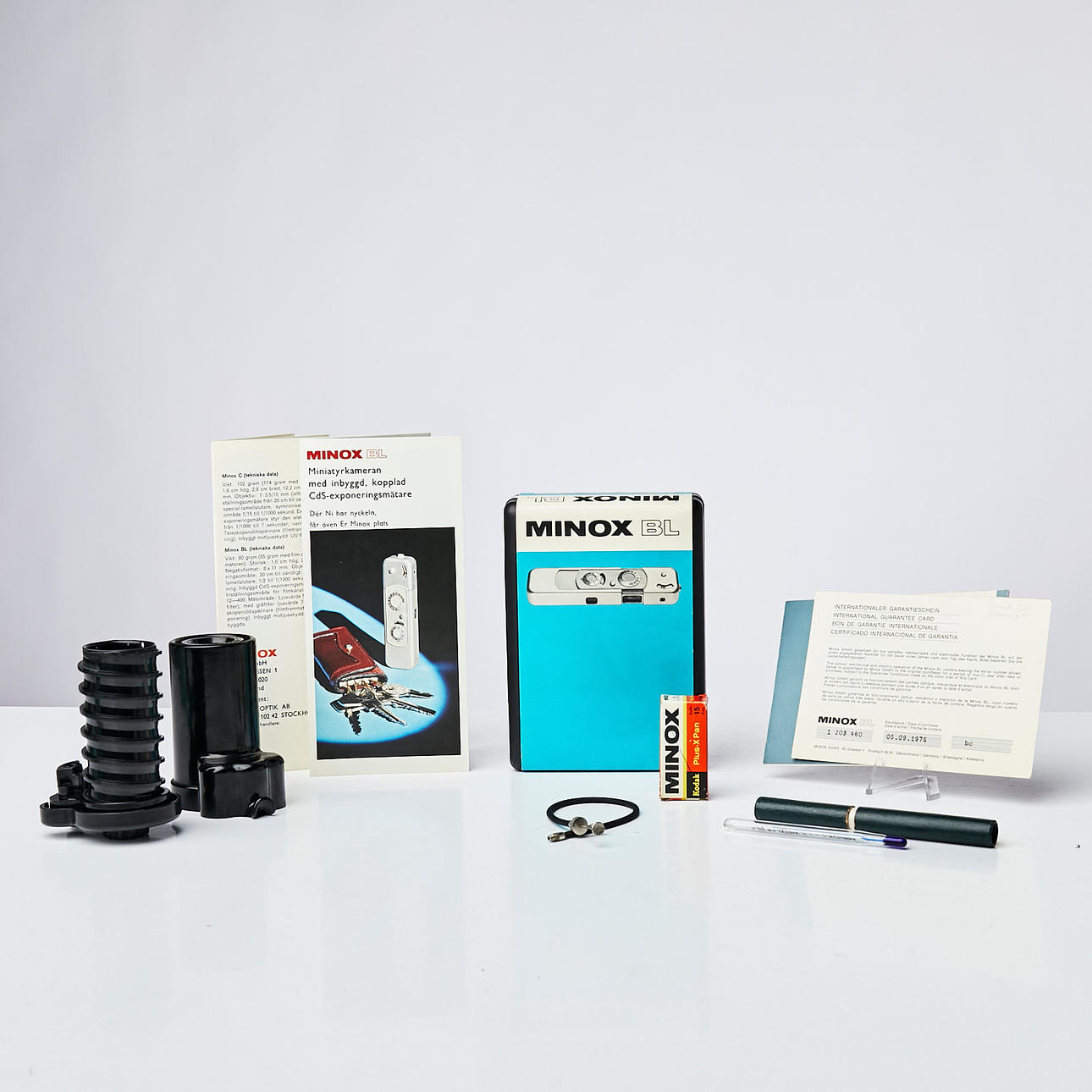 SPY CAMERA, Minox BL and daylight developing box.