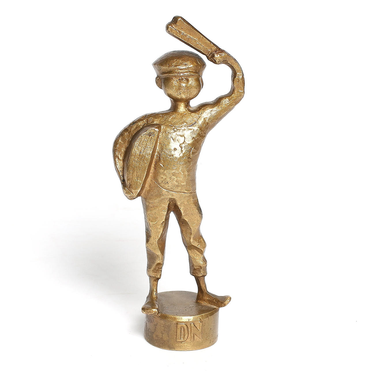 STIG BLOMBERG. "Tidningspojken", skulptur, brons, signerad.