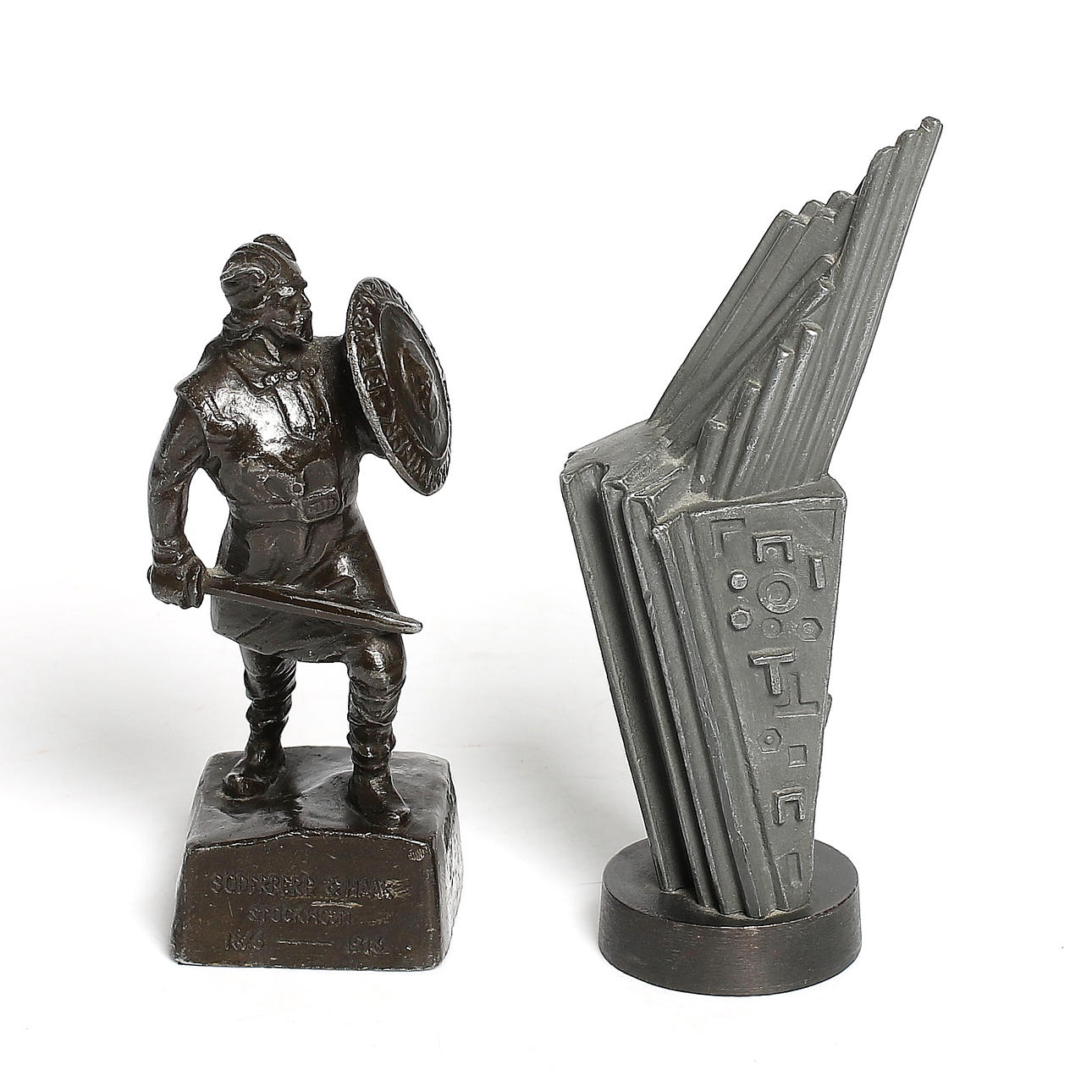 SKULPTURER, 2 st, Alice Nordin, signerad. Ulf Sucksdorff. Söderström & Haak.