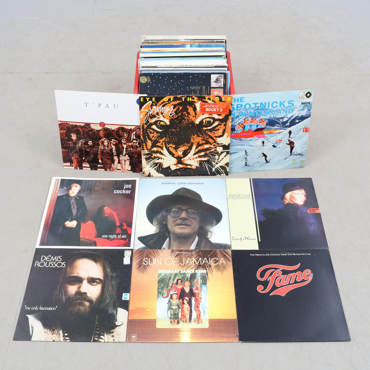 A Collection VINYL, about 75 LPs, including 9 Spotnicks, pop and rock ...