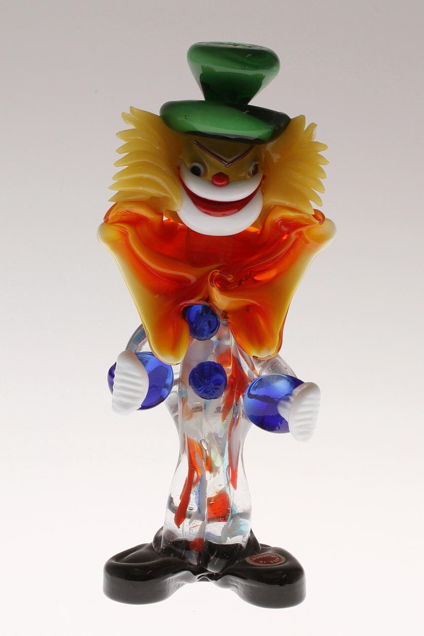 FIGURIN, Clown, glas, Murano, 1900-tal.