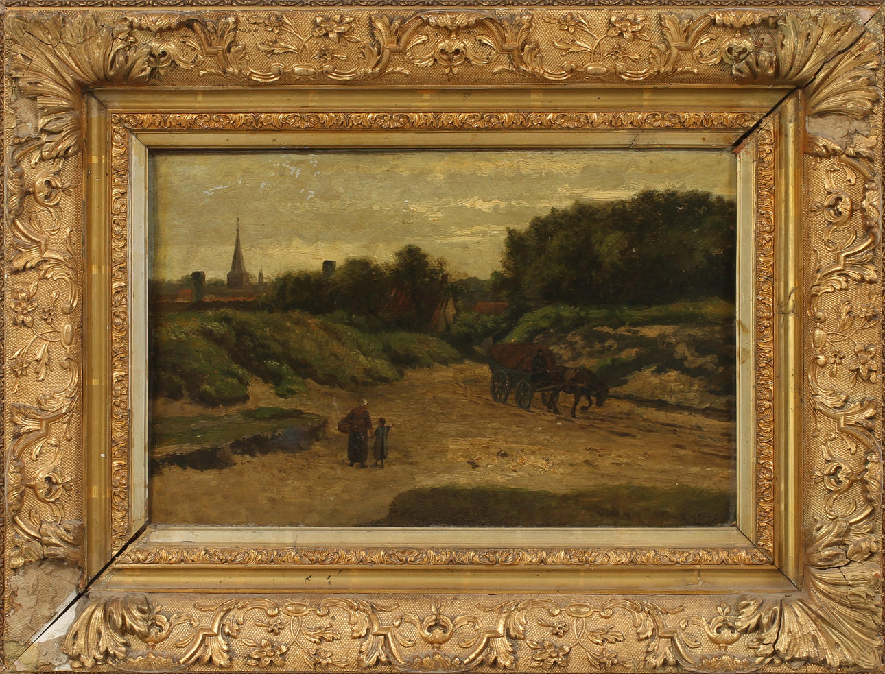 MARTINUS BOKS. tillskriven, Landskap, olja på pannå, signerad.