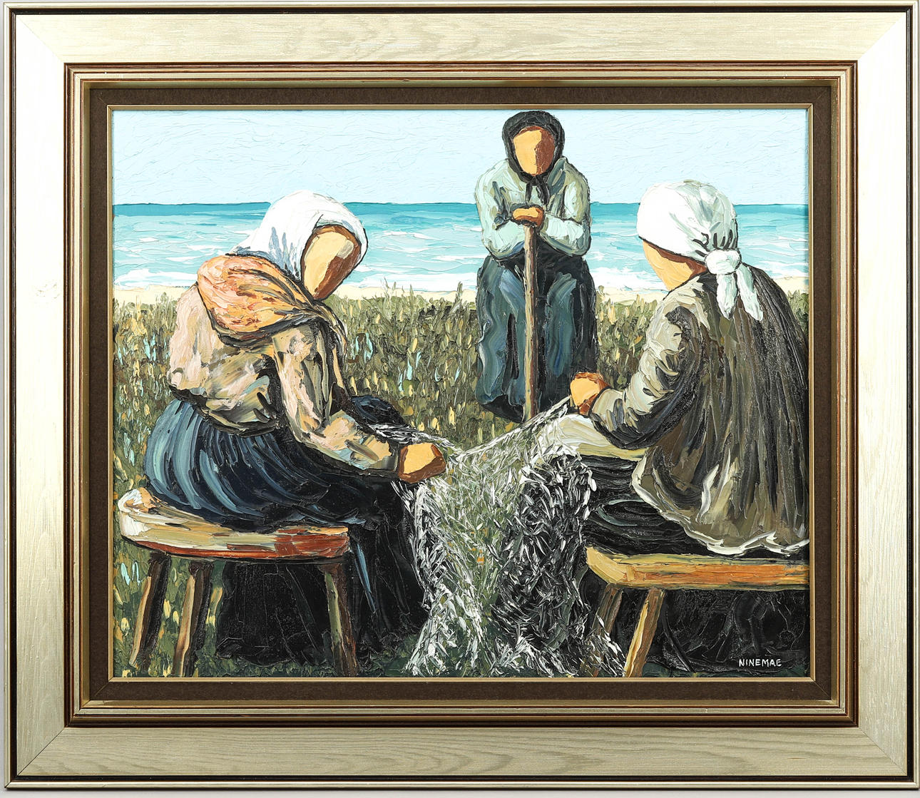 BORIS NINEMAE. "Everyday ...", oil on canvas, signed.