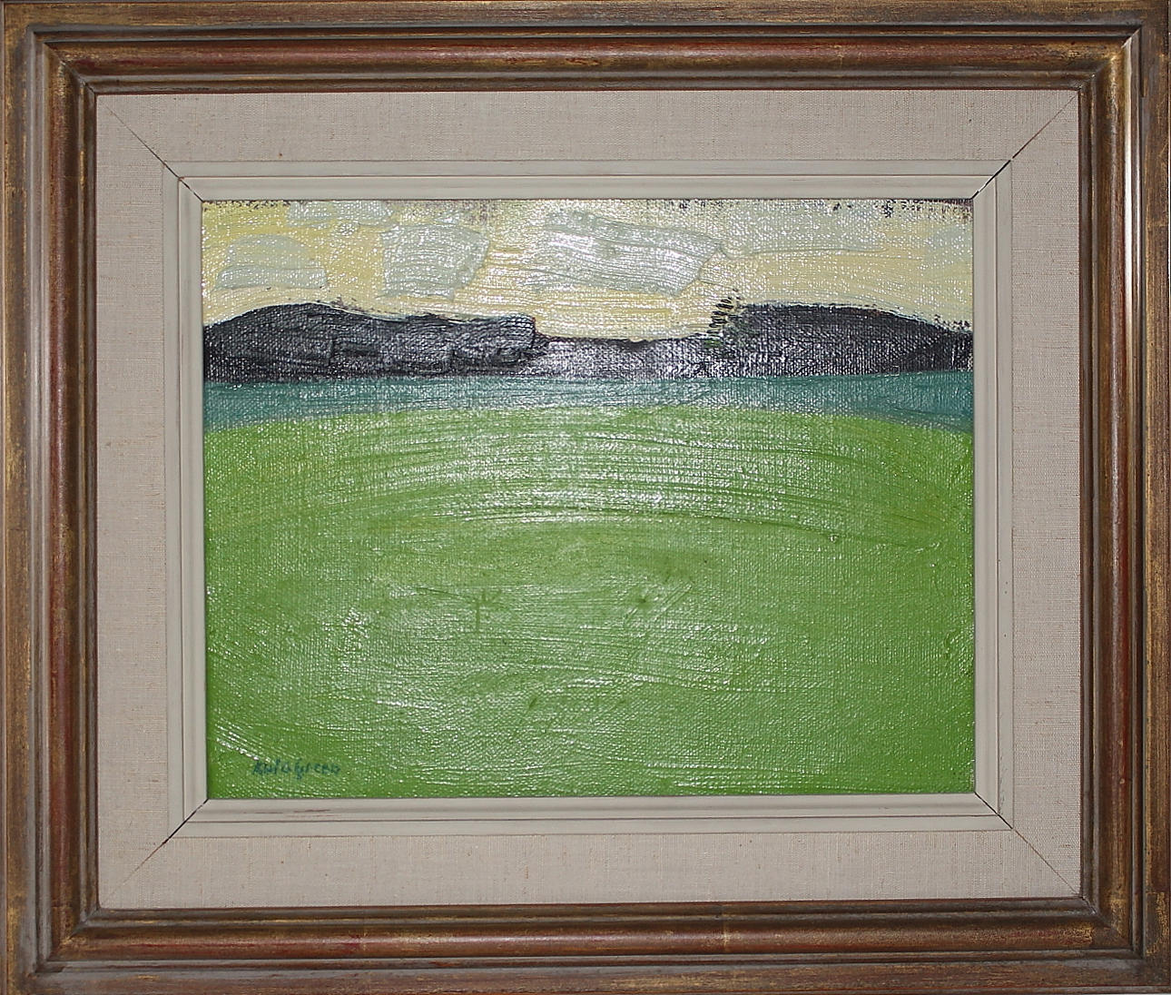 KULO GREEN. olja på duk, signerad.