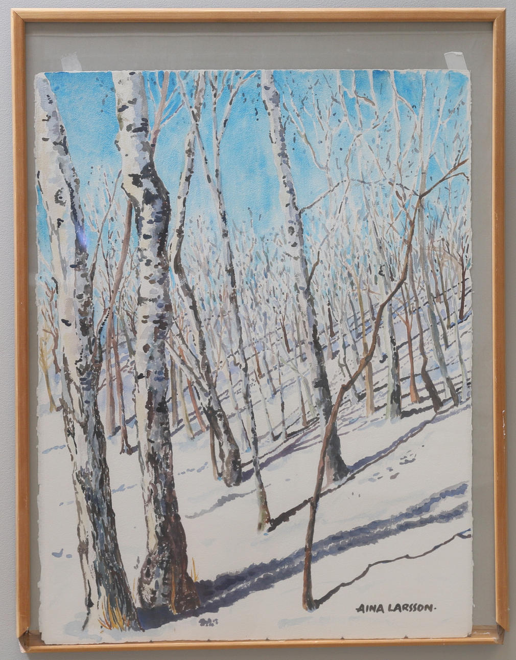 AINA LARSSON. akvarell, signerad.