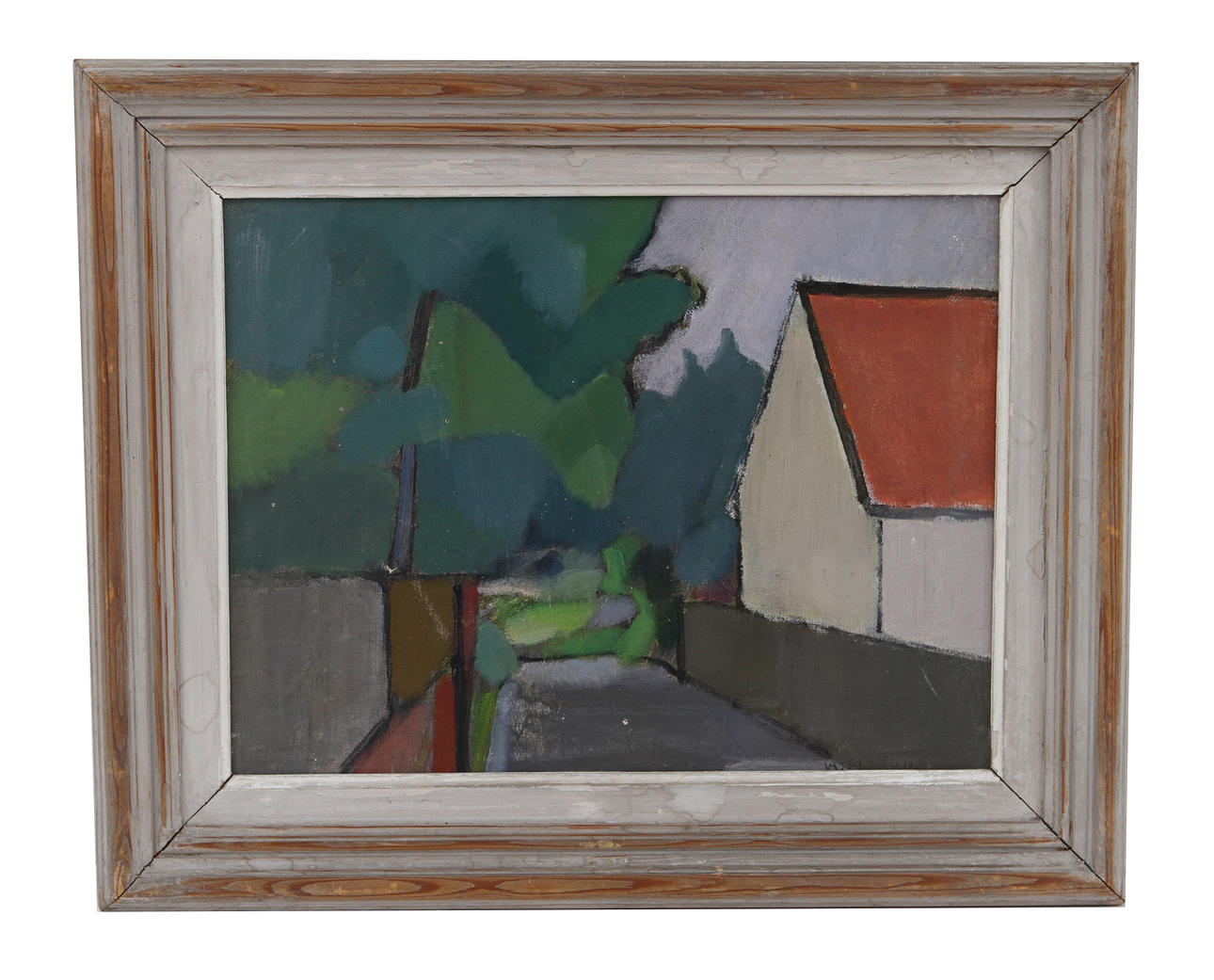 WILGOT OLSSON. STADSBILD, olja på duk, signerad.