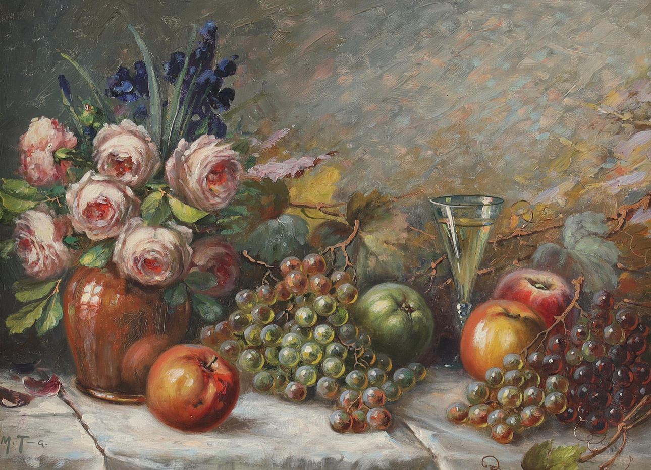 MARTIN TENGBERG (1877-1941). Ölgemälde, Stillleben.