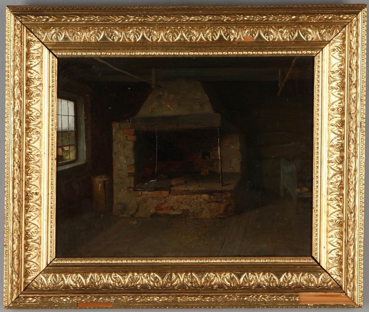 PER ESKILSSON. TILLSKRIVEN. Allmogeinteriör, olja på duk, osignerad.