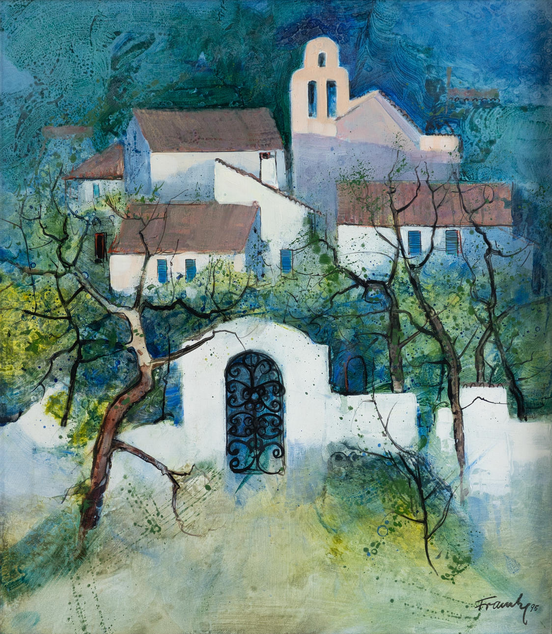 DIETER FRAMKE (1935). Südliche Landschaft.