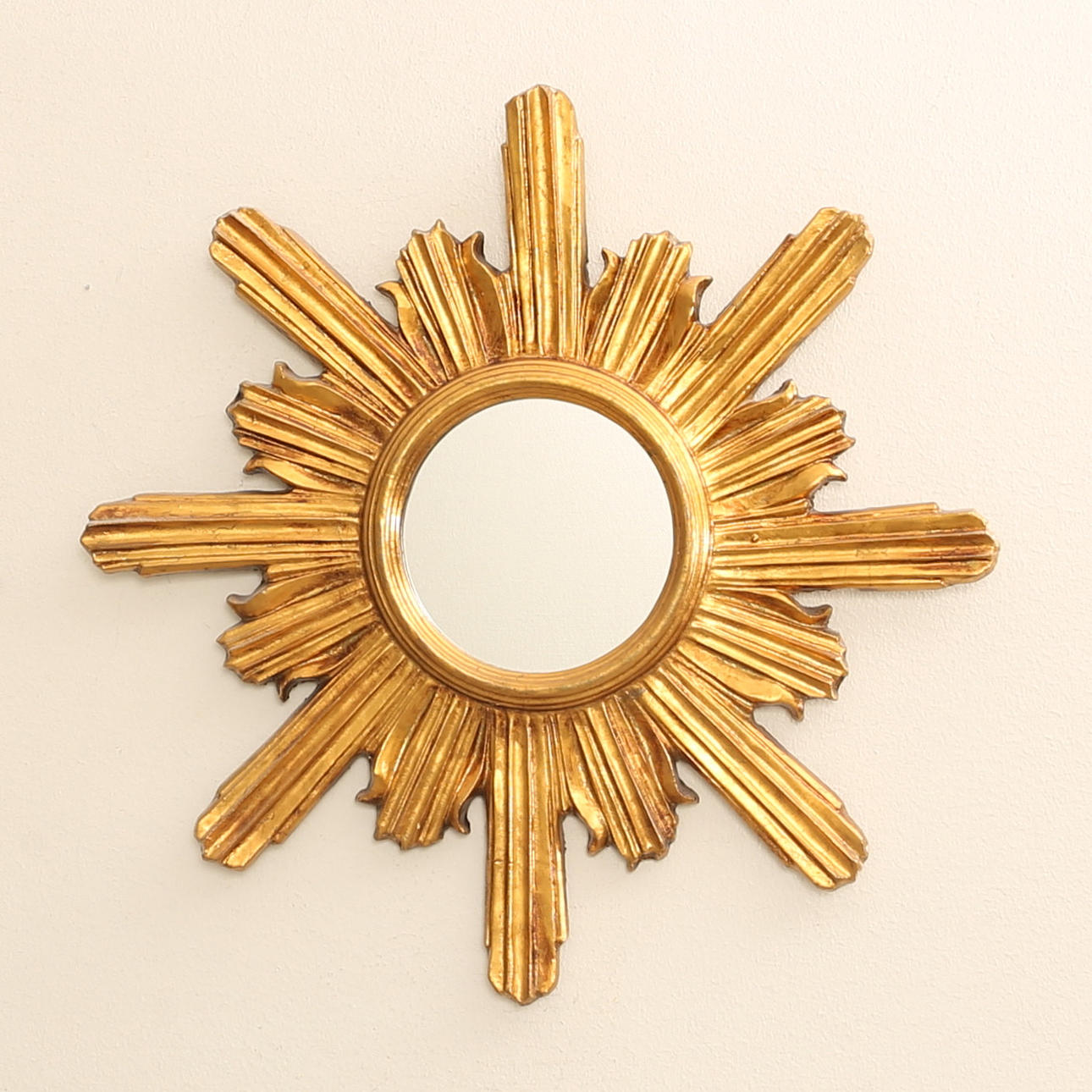 SUN MIRROR, wood, 20th century.