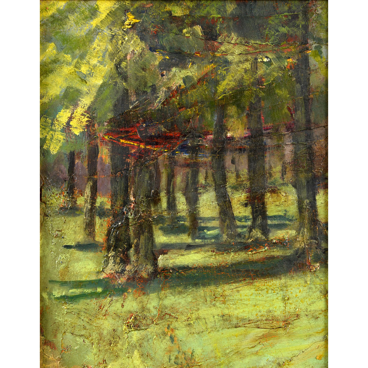 CLARA SOUTHERN (1860-1940). A LINE OF TREES.