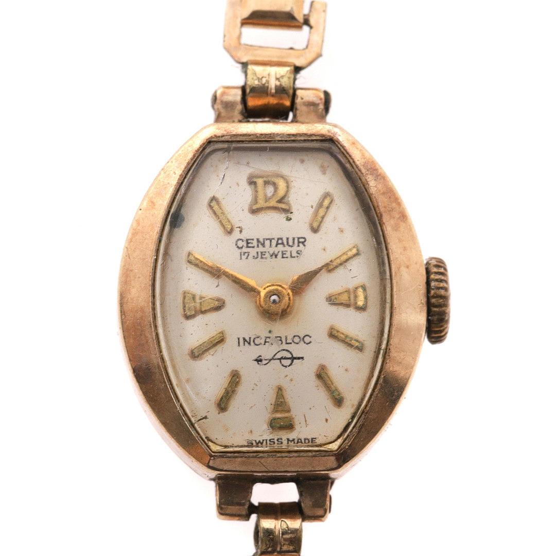 CENTAUR. DAMENARMBANDUHR MIT 9 KT. GOLDGEHÄUSE.