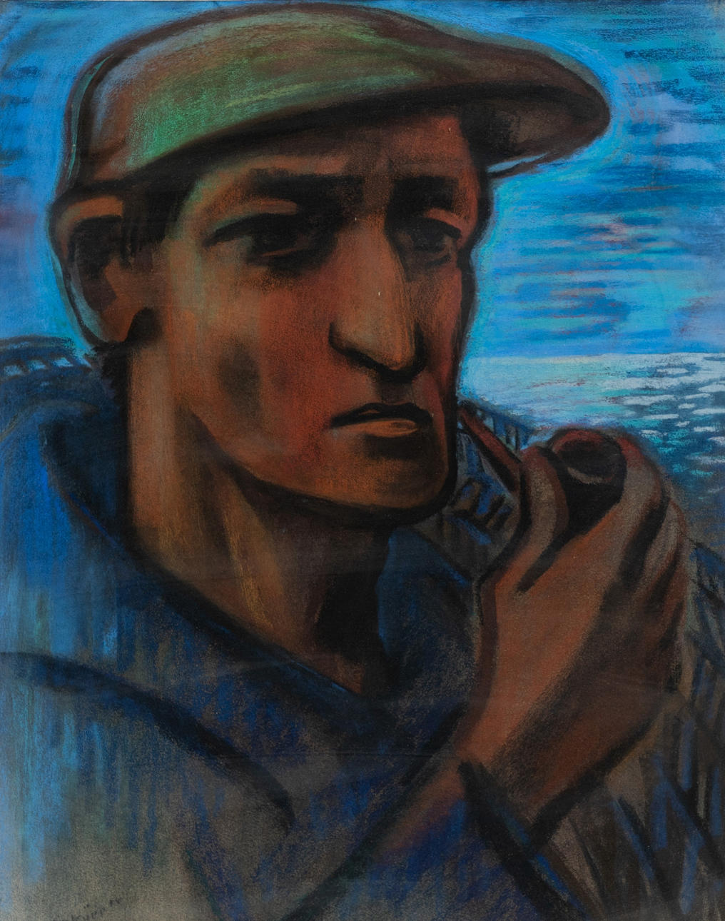 WILL KÜPPER  (1893-1972). Porträt eines Fischers.