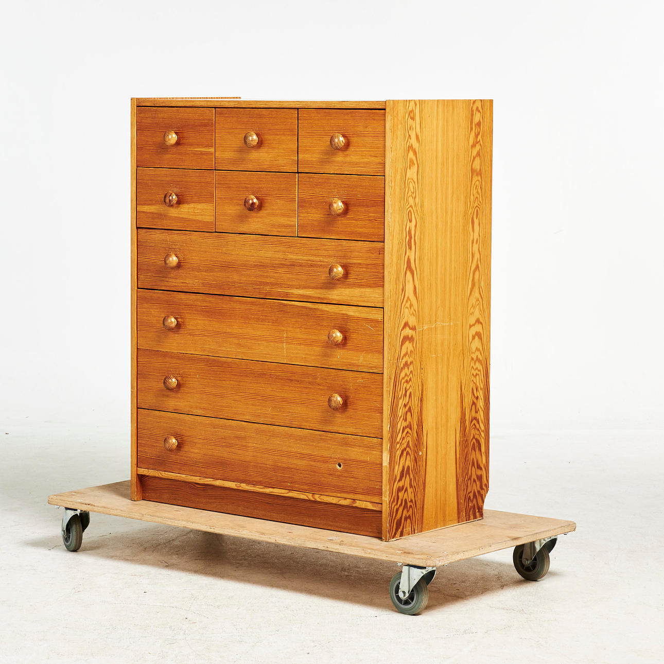 Kommode, 70er/80er Jahre, 10 Schubladen, Kiefer.